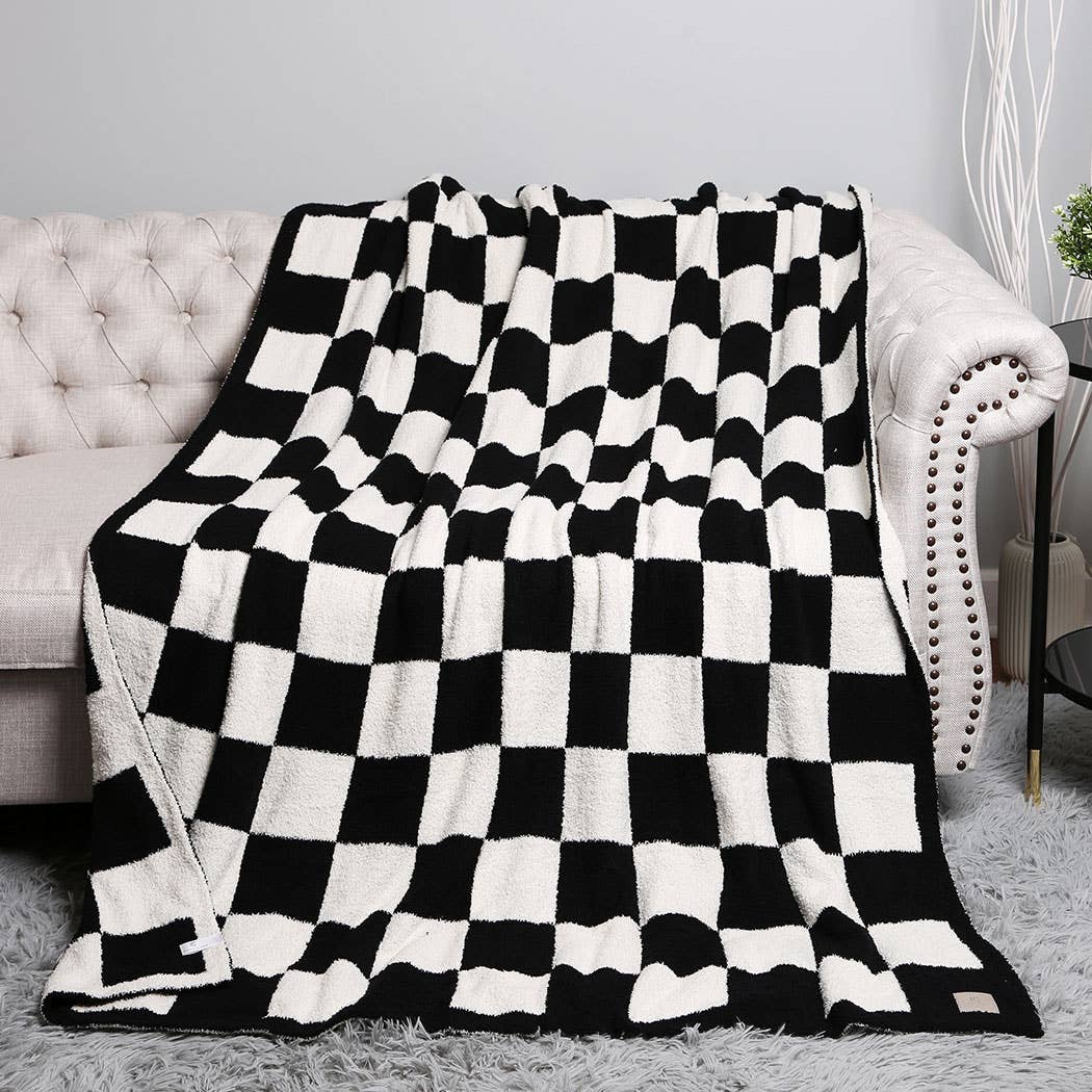 Fashion City - Wholesale Throw Blanket - Checkerboard Patterned Throw Blanket27