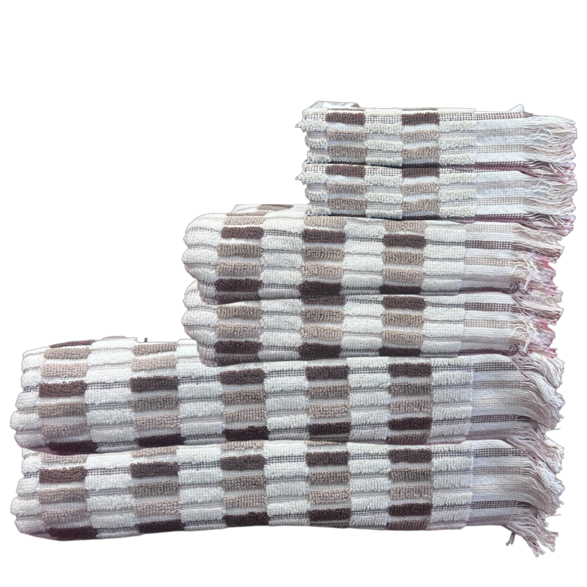 Vaurna - Wholesale Towel Set - Shaggy Ribbed Bath Towel, 100% Comb Cotton, Vibrant Colors2