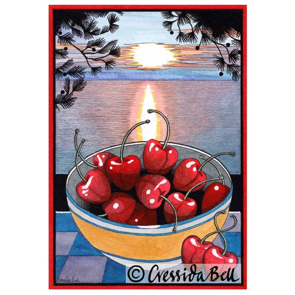 Cressida Bell – wholesale Everyday greeting card – Cherry Amour Greetings Card1