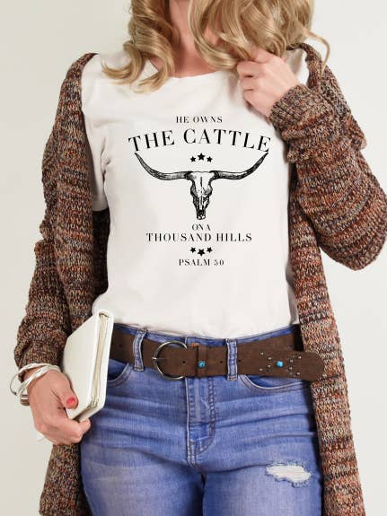He owns the cattle on a thousand hills for wholesale by Julie Jersey Designs