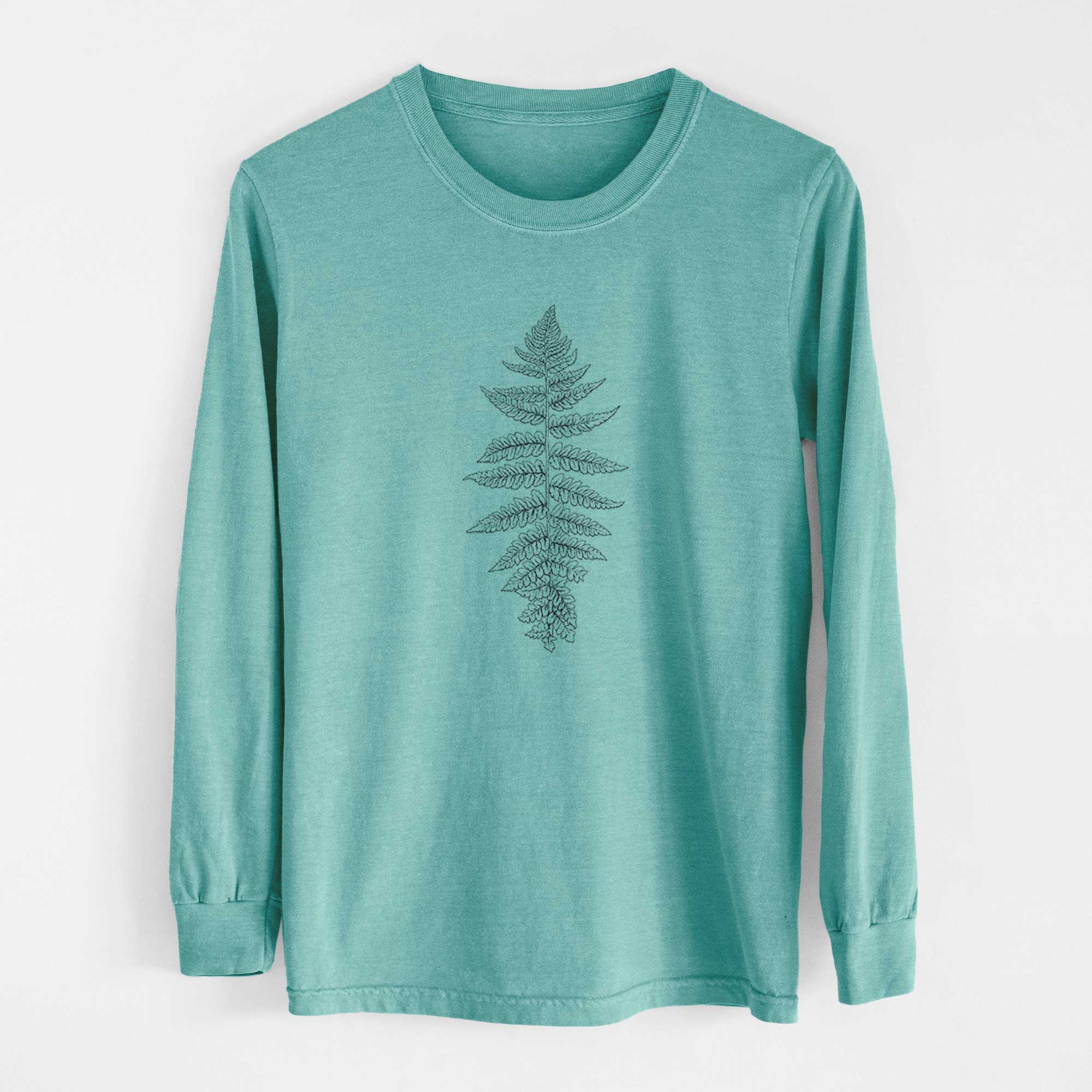 Because Tees - Wholesale Screen Printed T-Shirt - Unisex - Athyrium filix femina - Lady Fern - Heavyweight 100% Cotton Long Sleeve9