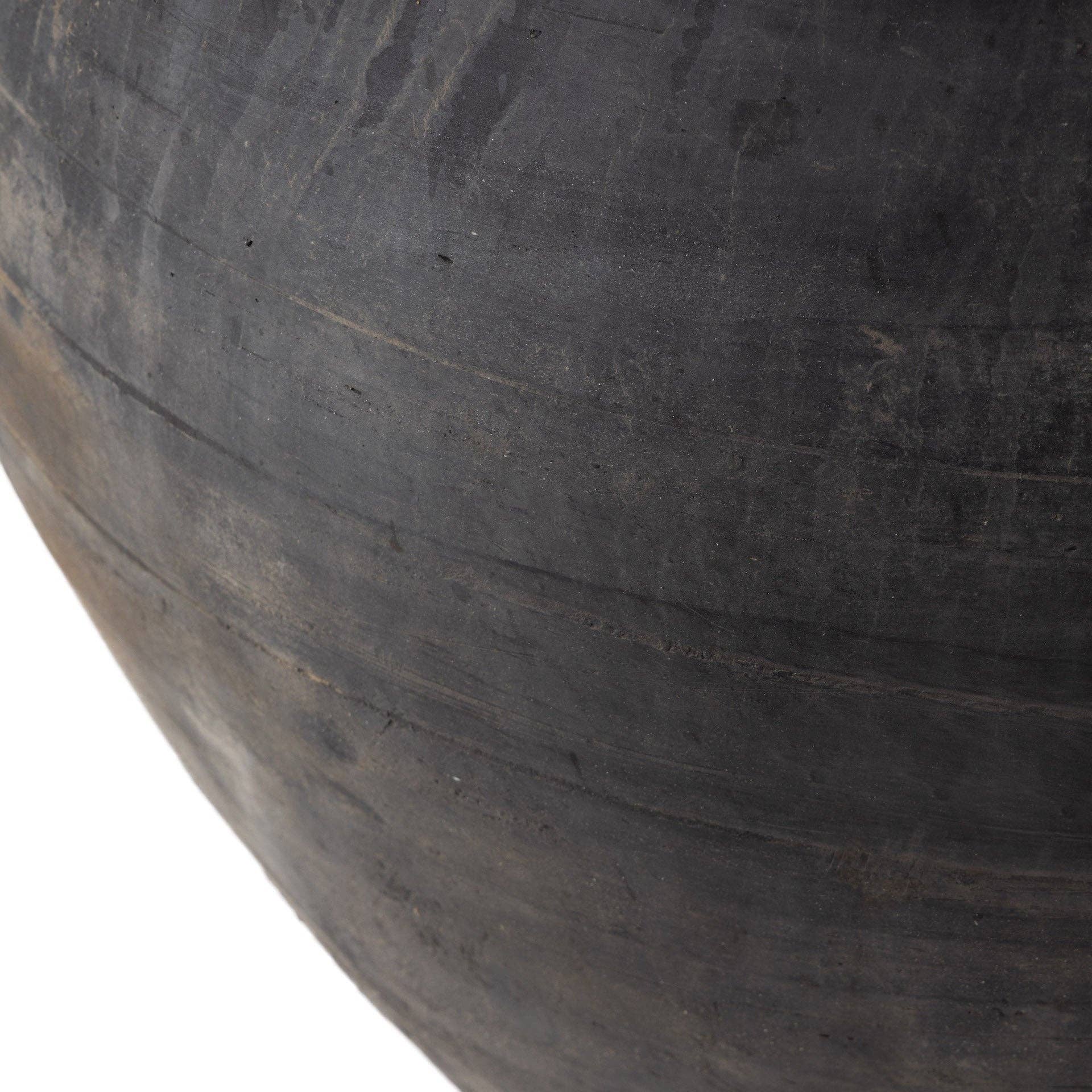 Gris Pot en argile gris noir vintage CN1154 en vente sur Faire2