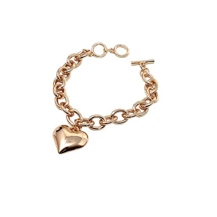 Braccialetto con ciondolo a forma di cuore soffiato per la vendita all'ingrosso da parte di SILVER MOON BAY