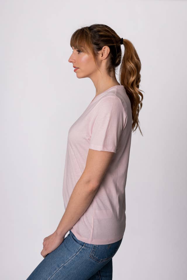 Tex Leaves - Wholesale T-Shirt - Women's - Basic V-Neck T-Shirt - 100% Cotton /150g.11