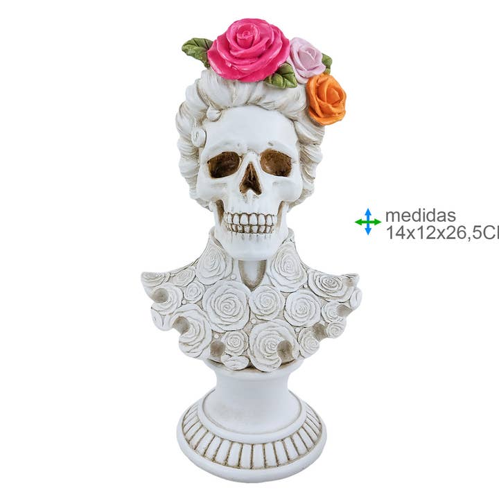 Resin Skull 14 x 12 x 26.5 cm for wholesale by Esoterica Arte