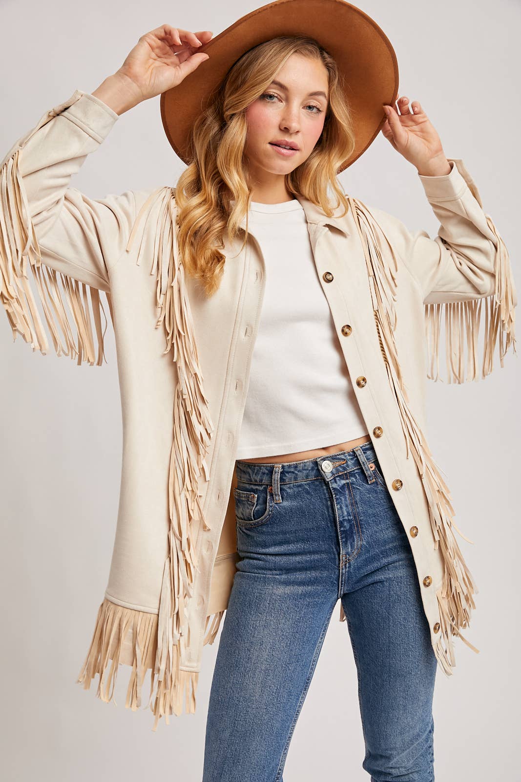 Bluivy - Wholesale Jacket - Women's - VEGAN SUEDE FRINGED JACKET11
