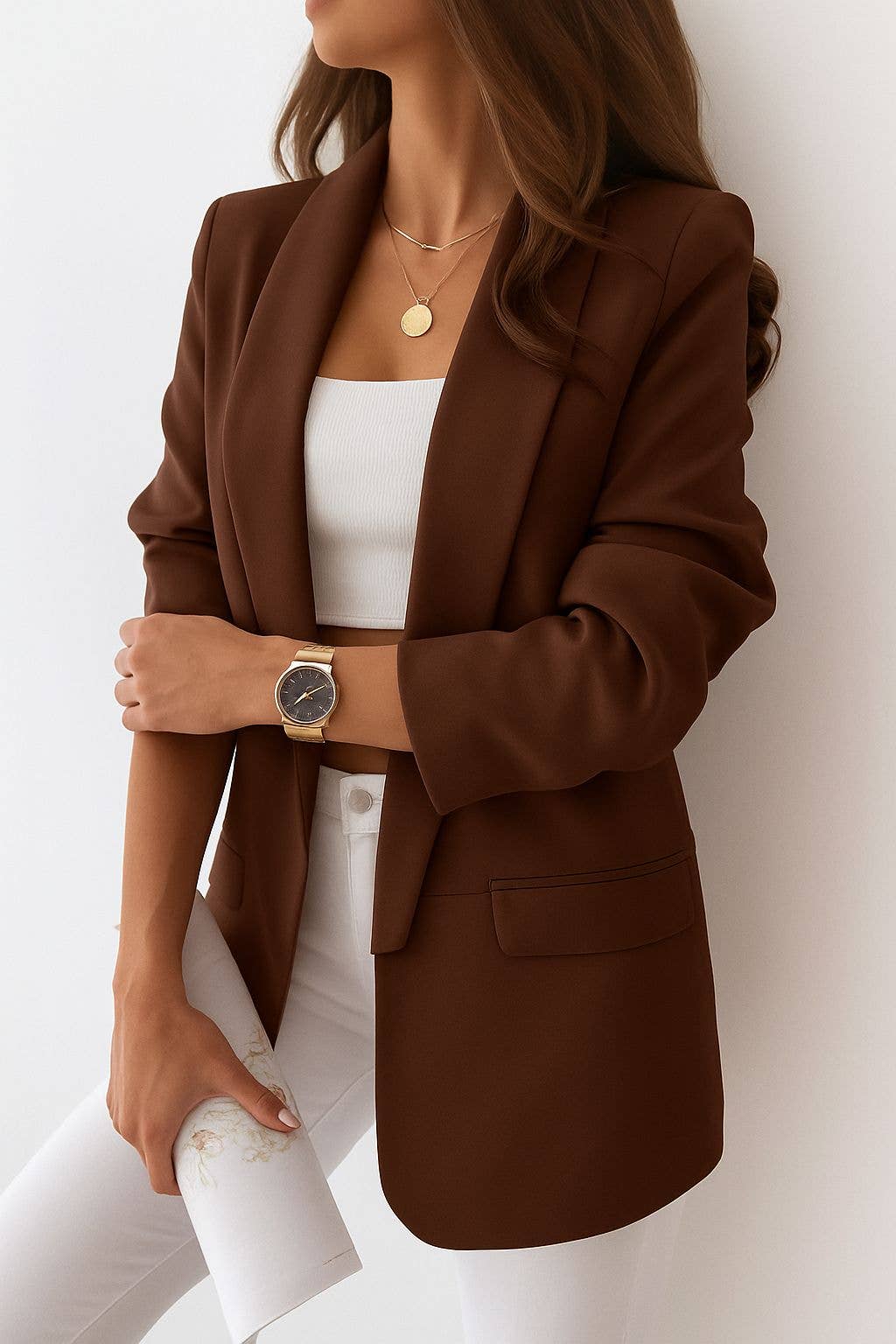 ESTEE BROWN - Wholesale Blazer - Dames - Blazerjack in effen kleur - 564517