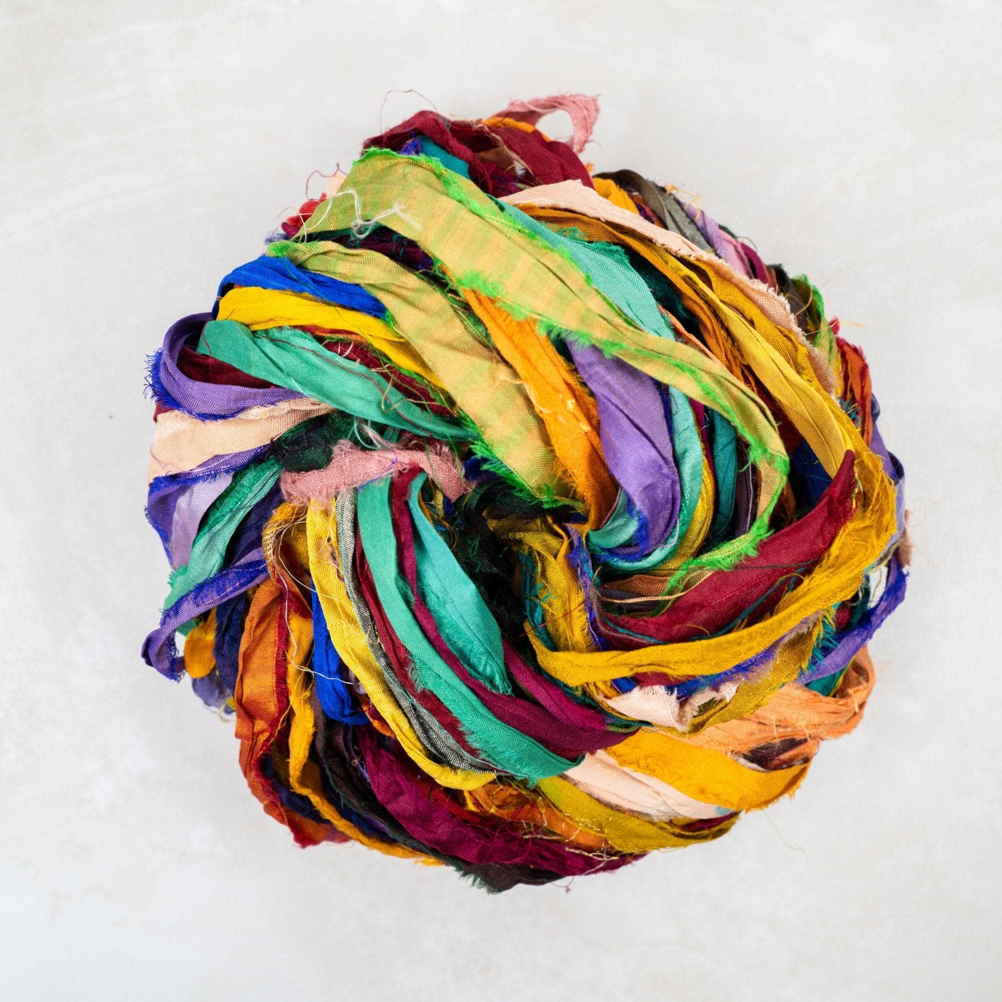 Darn Good Yarn - Wholesale Yarn - Sari Silk Ribbon - "At the Bahamas"10