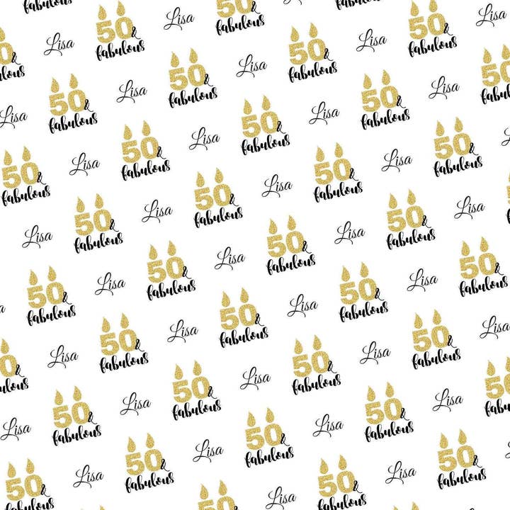 Fabuleux emballage cadeau d'anniversaire personnalisé pour 50e anniversaire pour la vente par Potter's Printing
