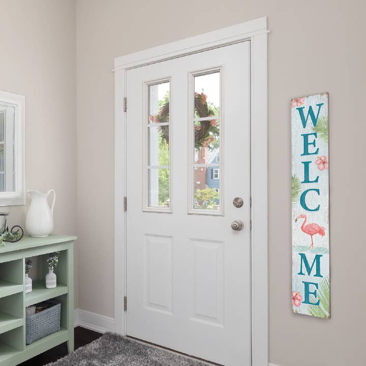 ST Creations - Wholesale Sign - Welcome Flamingo - Porch Boardâ„¢ PB2