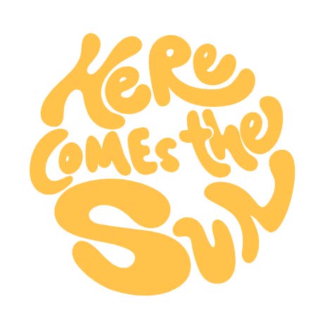 HERE COMES THE SUN DECAL for wholesale by Stickerlishious