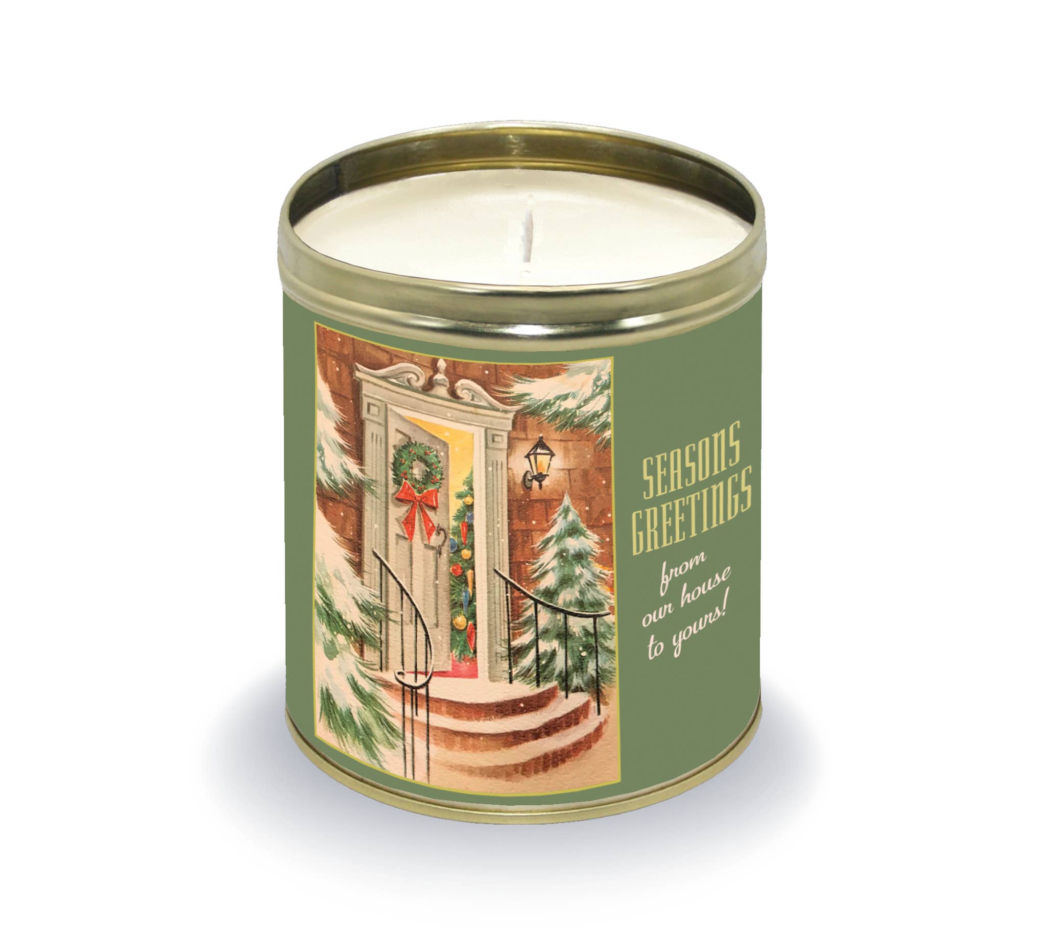 Aunt Sadie's Candles - Wholesale Jar/Filled Candle - "From Our House to Yours" Candle NEW GOLD TIN!