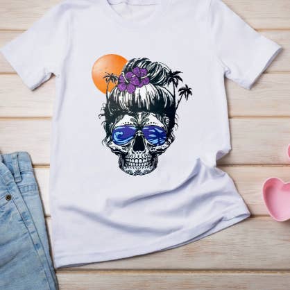 Skull Mom T-shirt for wholesale by Elite Ink Prints