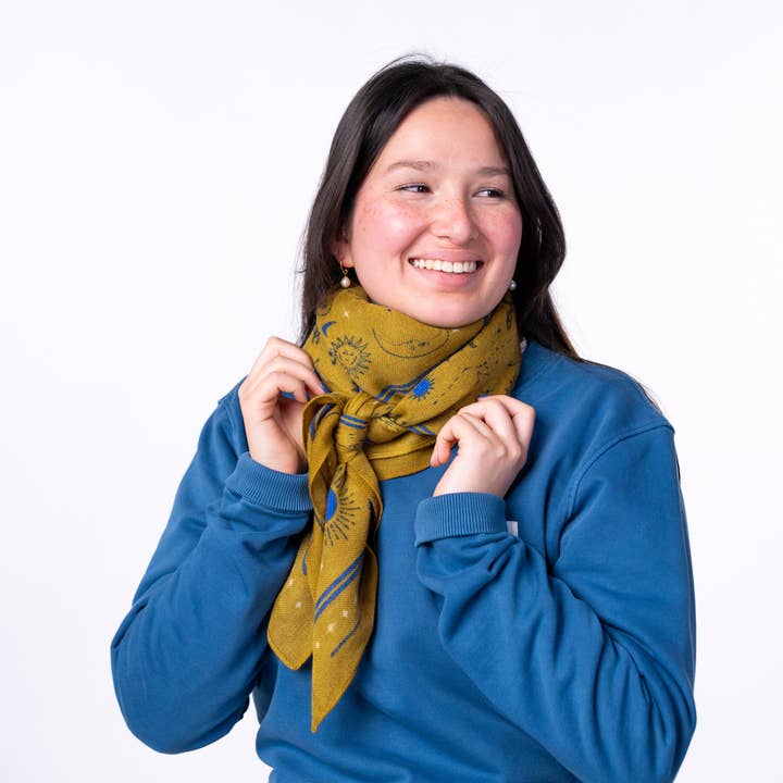 BILLYBELT - Wholesale Scarf - Women's - 100% wool scarf Madeleine Olive1