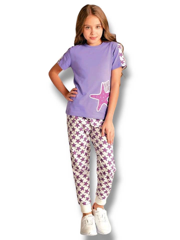 Starlight Summer PJs for Kids - Cotton Made in Turkey, 2-7 voor wholesale door NINEF