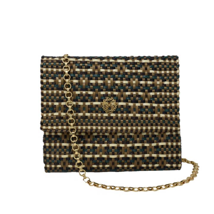 Borsa a tracolla Verde/Oro per la vendita all'ingrosso da parte di Lola's Bag by Georgina Herrera