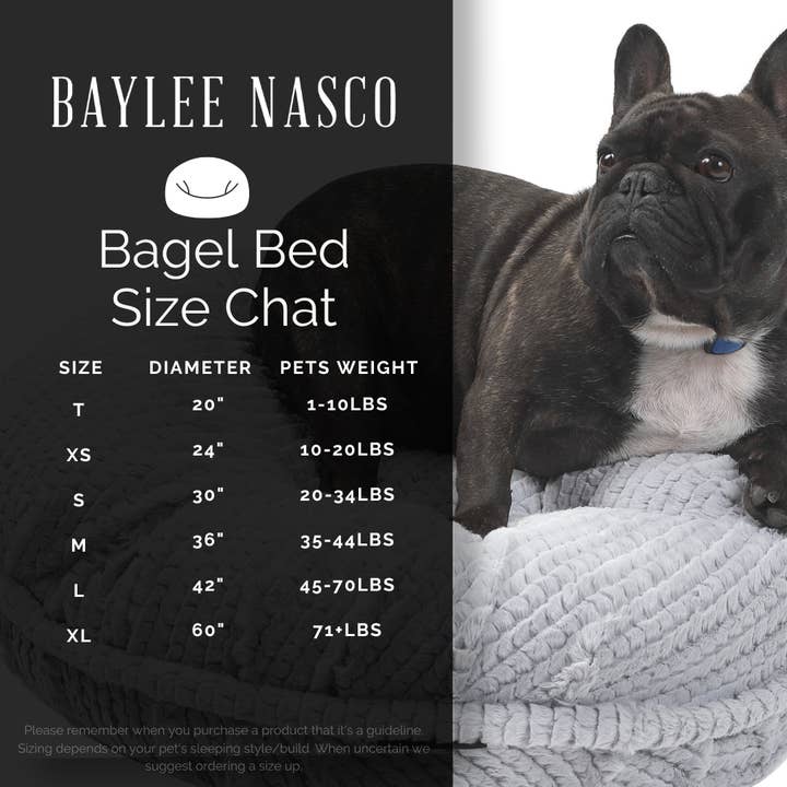 Chocolate Shag Bagel Bed for wholesale by Baylee Nasco