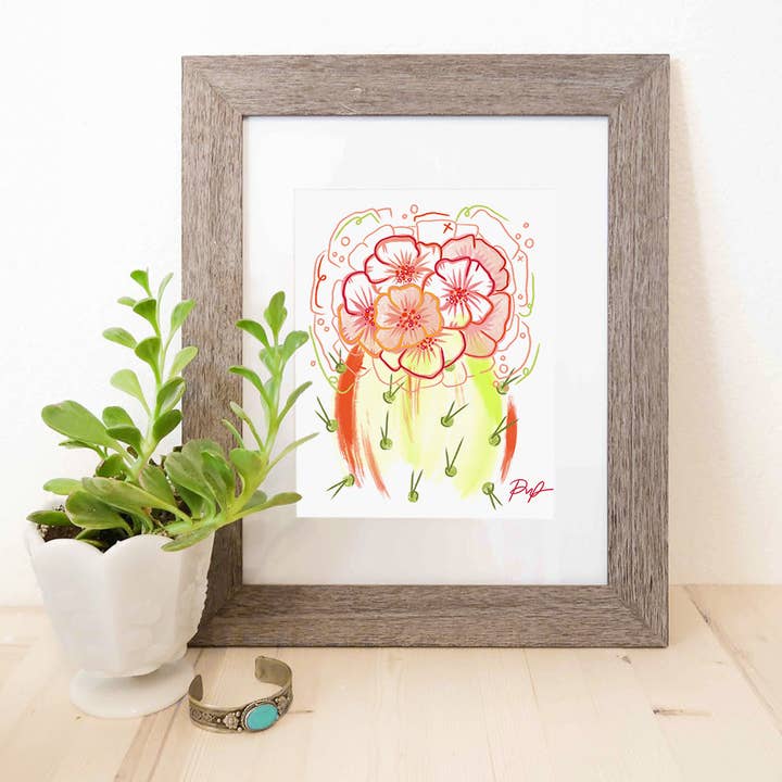 Impresión artística «Flower Power» para venta al por mayor de Paige Poppe Art