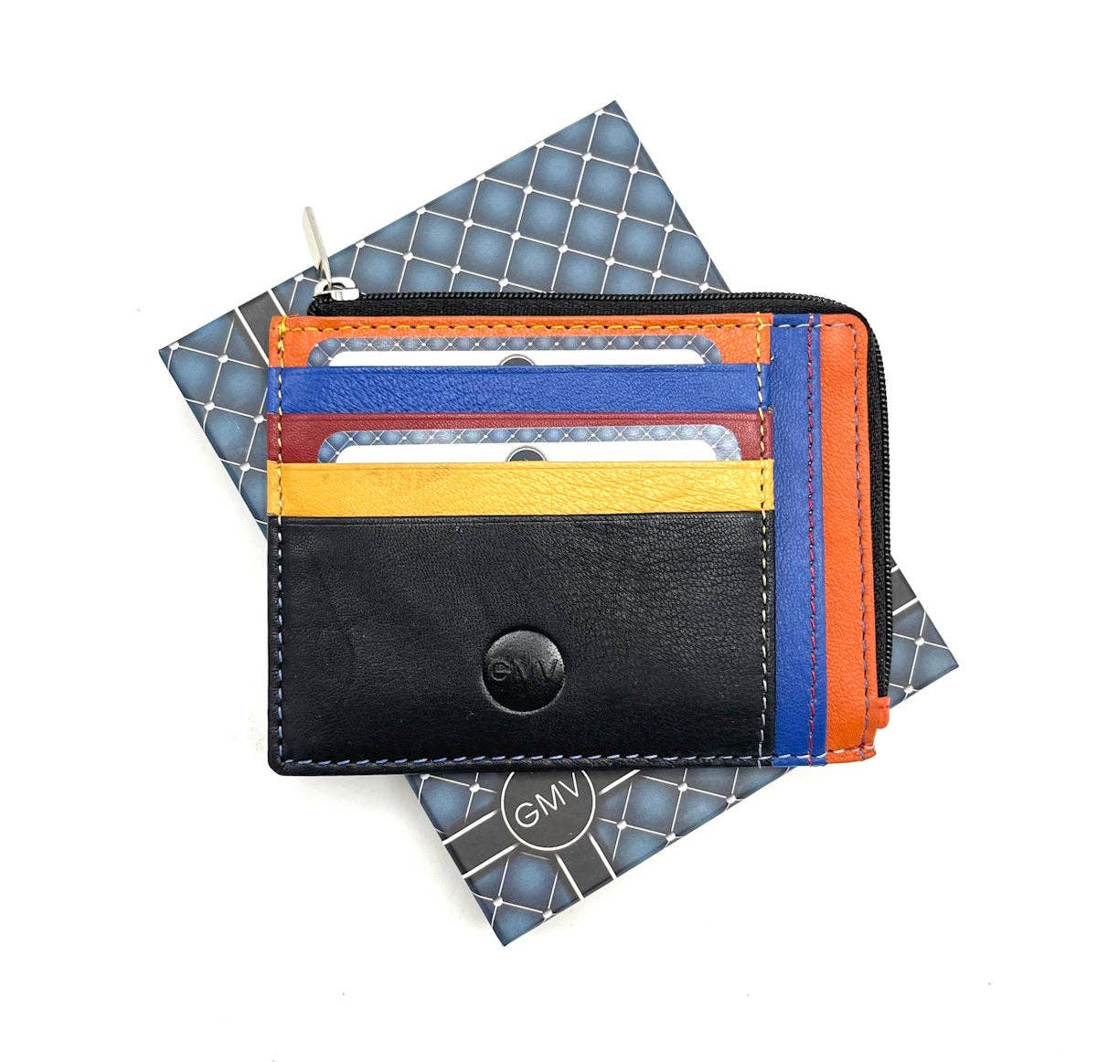 Black Multi Genuine leather wallet, Brand GMV, art. GMV80-11 for wholesale on Faire