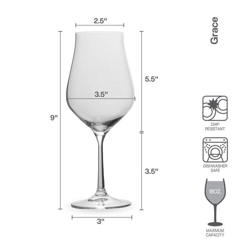 Mikasa - Wholesale Wine Glass - Mikasa Grace White Wine 18OZ Glass S/42