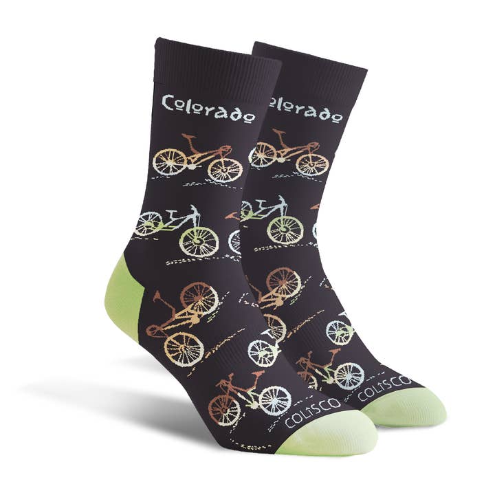 Colisco Unisex Crew Socks - Colorado Bike Ride for wholesale by Colisco Wholesale
