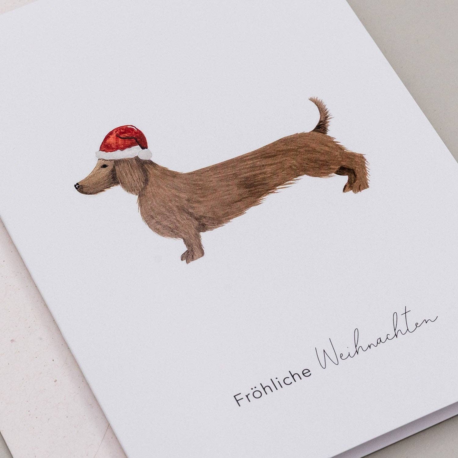 Eulenschnitt - Wholesale Christmas Card - Folded Card Christmas Dachshund (PU = 10 pcs.)1