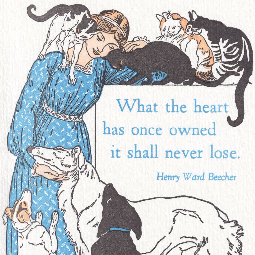 Saturn Press - Wholesale Sympathy Card - Animal Lover2