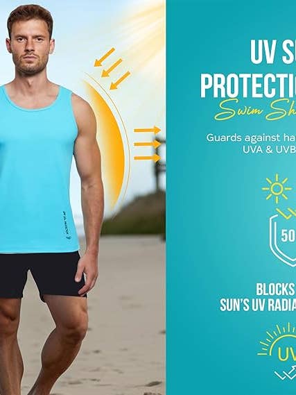 Camisetas de músculo impermeables Banana Boat UPF 50+ para hombre. para venta al por mayor de Basix of America