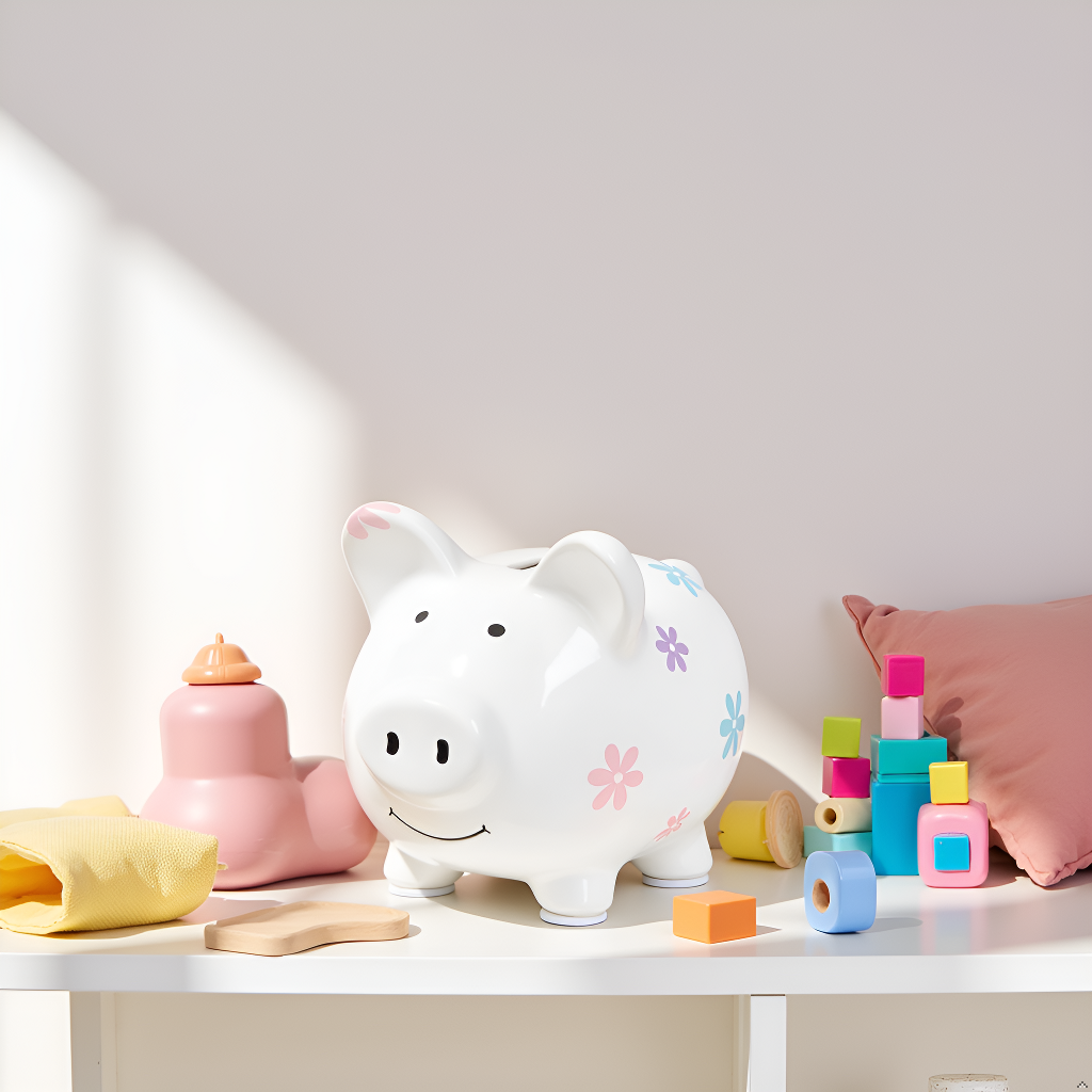 Kate & Milo - Wholesale Money/Piggy Bank - Kids & Baby - Floral Mini Piggy Bank4
