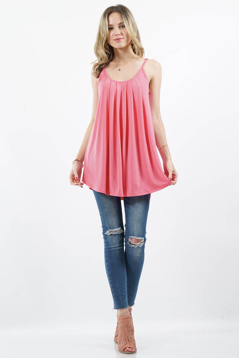 42POPS – Túnica - Mulher por atacado – CAMISOLA PLISSADA COM ALÇAS AJUSTÁVEIS16