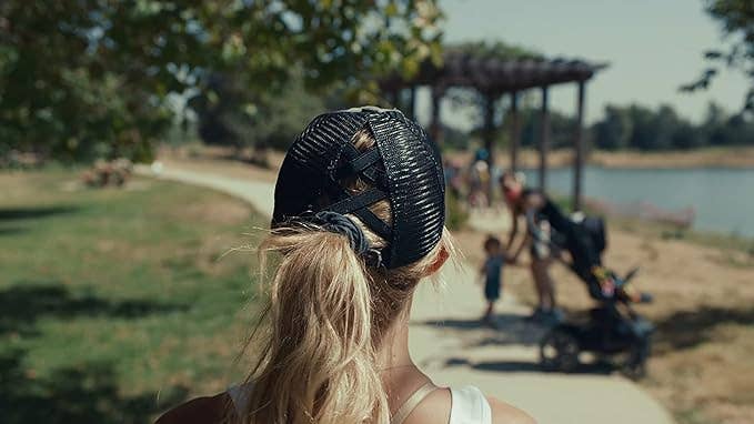 Funky Junque - Wholesale Ponytail Cap - Women's - Criss Cross Ponycap - Black4