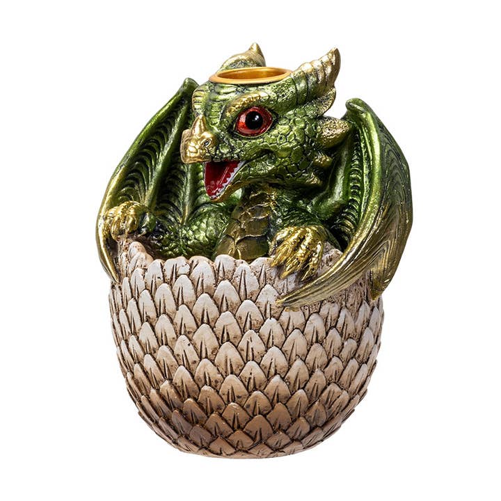 Pacific Trading – Porta-incenso por atacado – Queimador de Incenso de Retorno de Fumo com Ovo de Dragão e Filhote4