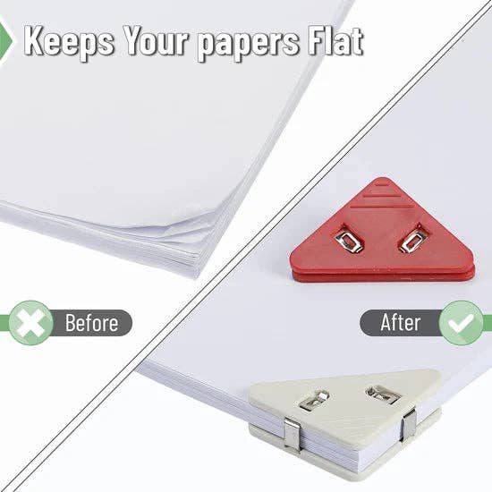 Creative By Sanchez - Wholesale Paperclip - Corner Paper Clips, 4 Colors, Triangular File Corner Clip4