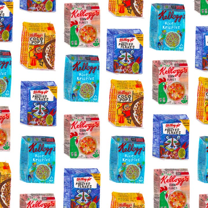 Breakfast Buddies Organic Cotton Tea Towel for wholesale by Sarah Millin