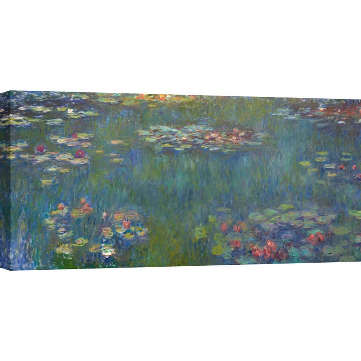 Selected Artworks Italia - Wholesale Canvas Art - Impressionism Painting: Monet, Water Lilies, Green Reflections2