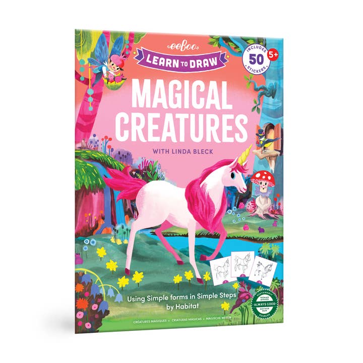 Learn to Draw Magical Creatures with Stickers for wholesale by eeBoo