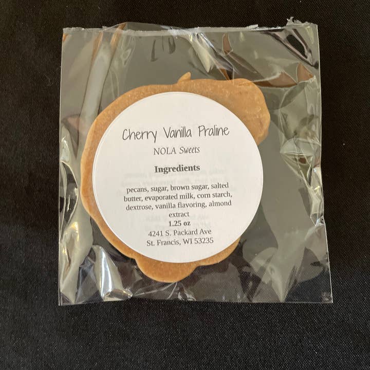 Cherry Vanilla Praline for wholesale by NOLA Sweets