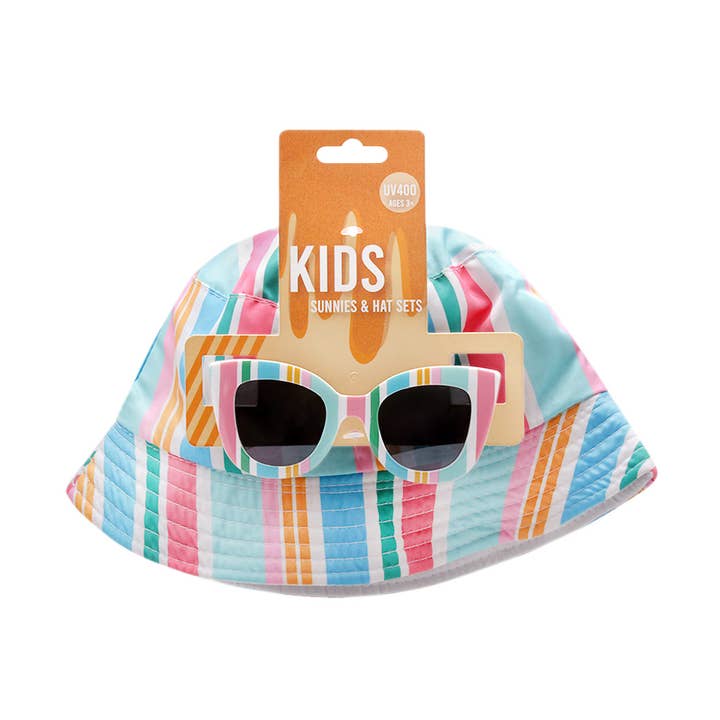 Girls Sunglasses with Bucket Hats New Sunglasses Cat Eyes for wholesale by Shark Eyes, Inc