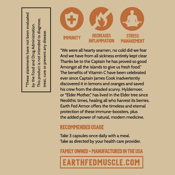 Earth Fed Muscle - Wholesale Oral Supplement/Vitamin - Earth Fed Armor Immune Support5