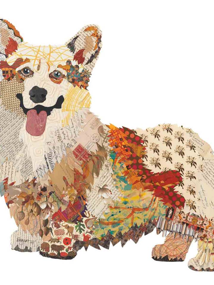 Corgi-hondenprint in acryl, ingelijst voor wholesale door Brenda Bogart