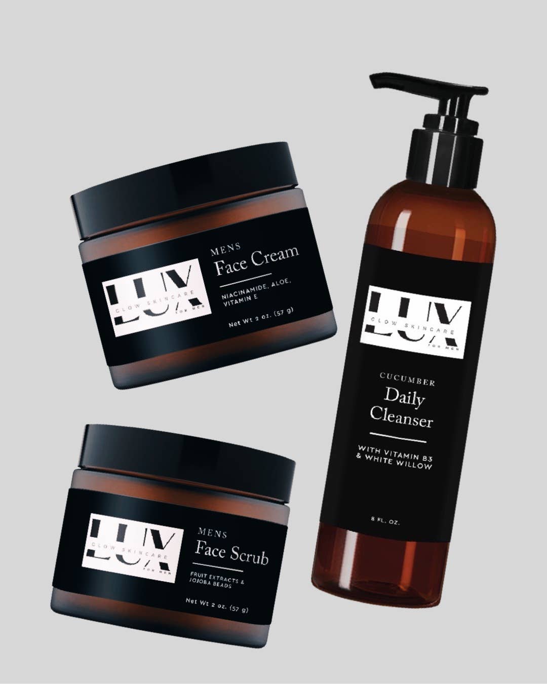 Lux Glow Skin Care - Wholesale Facial Exfoliant/Scrub - Exfoliating Face Scrub for Men3