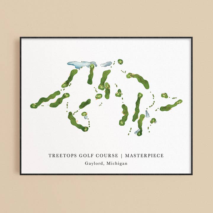 Treetops Masterpiece Golf Club Print for wholesale by ally aiken design