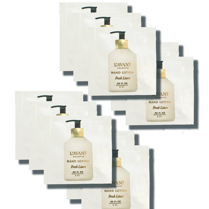 L'AVANT Collective - Wholesale Retailer Sample - Kids & Baby - Fresh Linen Hand Lotion sample packets (30 qty)0