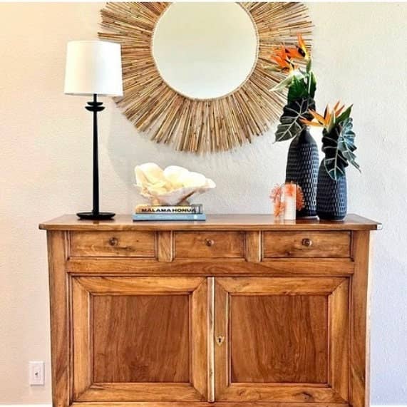 Geometrik Design - Wholesale Wall Stone - Bamboo Mirror Wall Decoration2