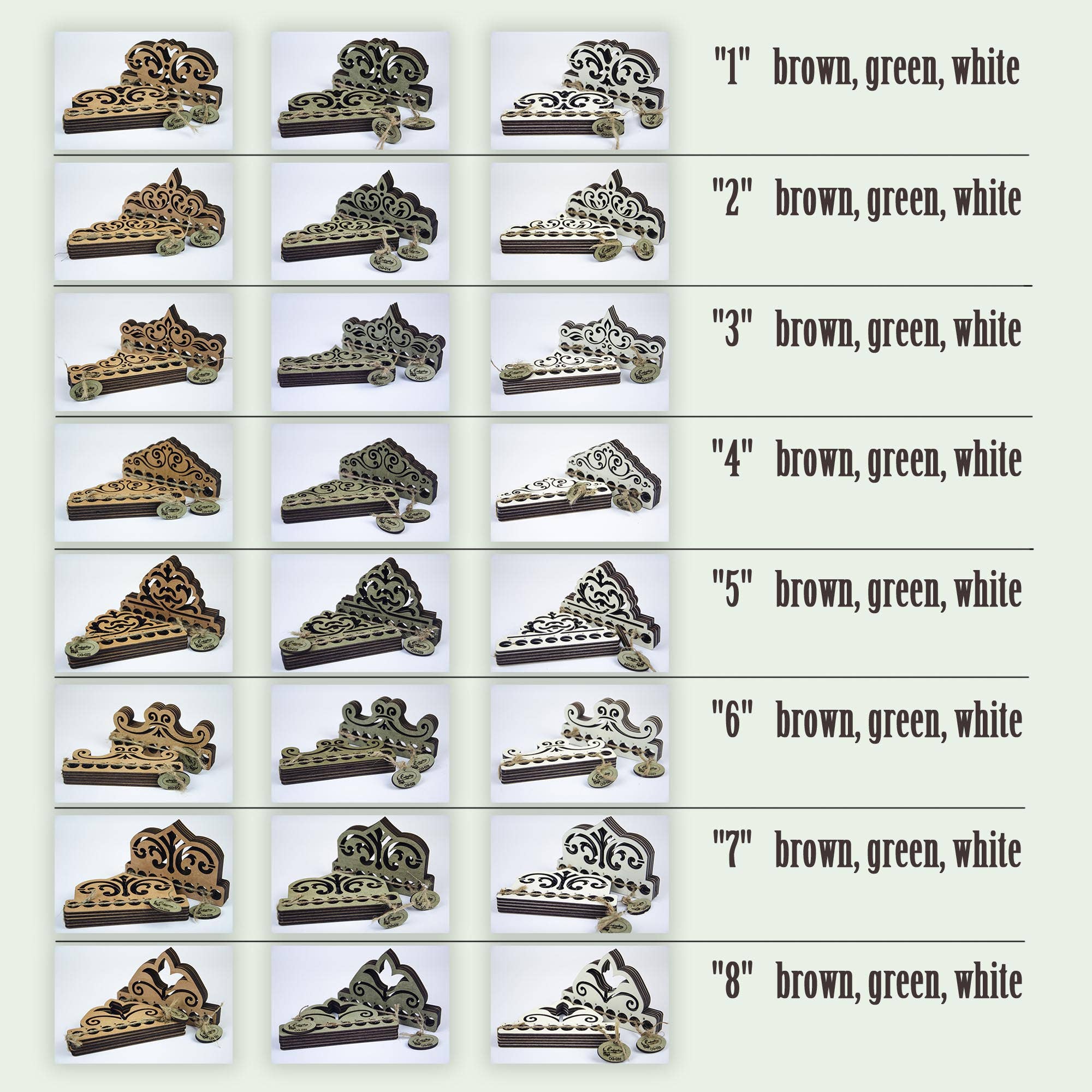 Embroidery craft - Wholesale Embroidery/Cross Stitch Supplies - Wooden Embroidery Thread Organizer 8 Holes – Set of 55