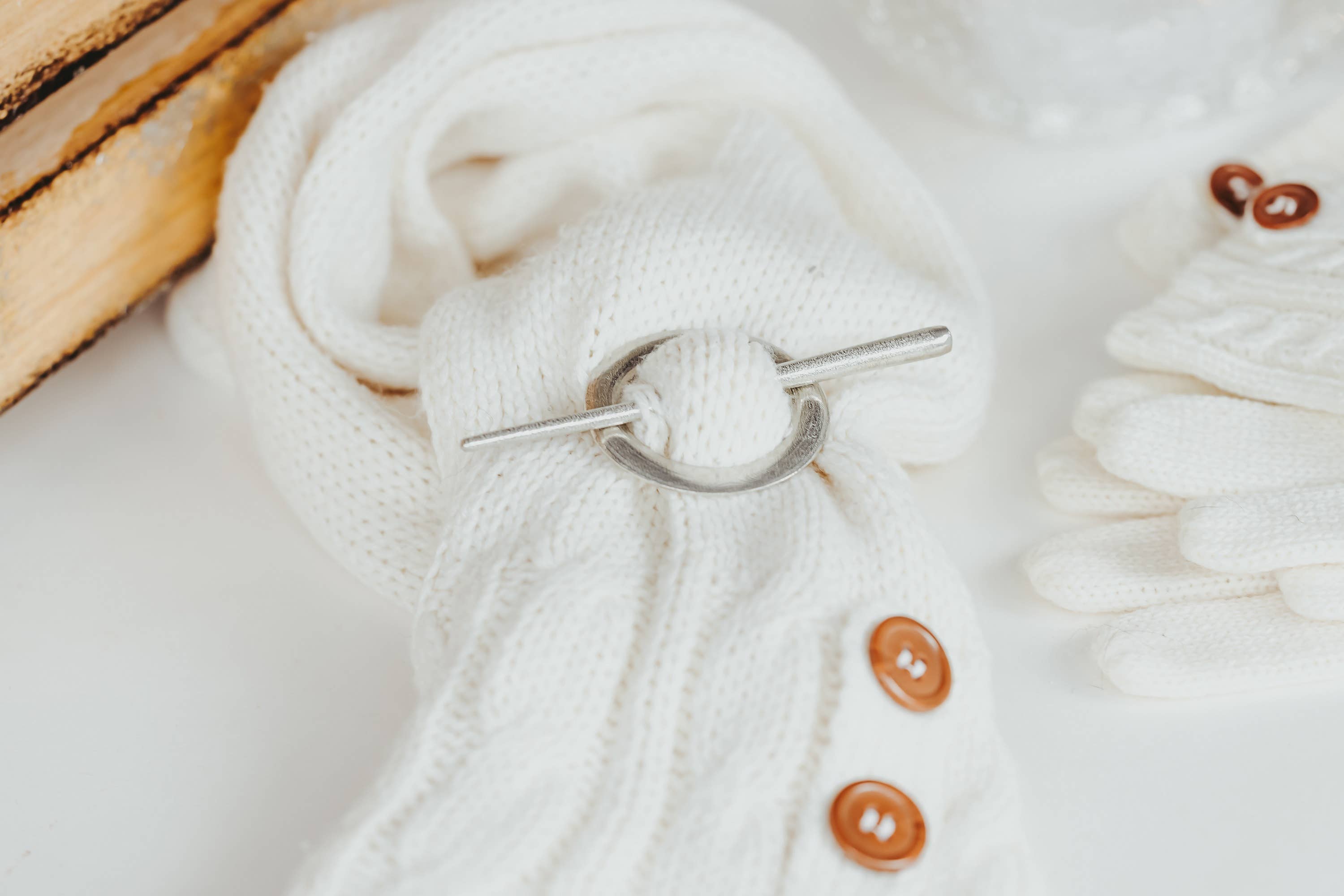 House of Morgan Pewter - Wholesale Scarf Clip - Women's - Scarf Ring and Pin - Scarf Jewelry for Wool Scarves4