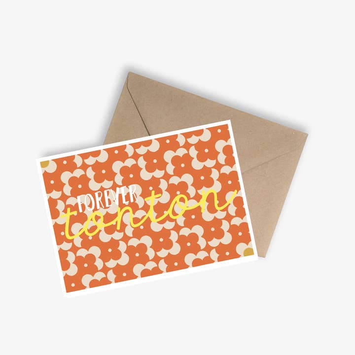 LE PAPIER GRAPHIQUE - Wholesale Baby Card - Tata / Tonton (aunt and uncle) - Simple Card