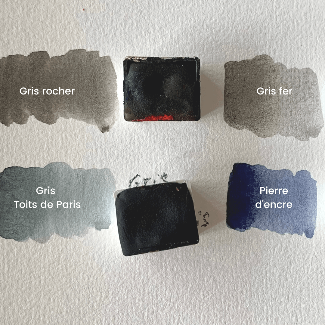 LA NOUVELLE VAGUE COULEURS - Wholesale Watercolor Paint - Handmade watercolor - Gris Rocher5