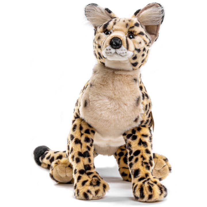 Uni Toys - Wholesale Stuffed/Plush Toy - Kids & Baby - Savannah cat lying down - 60 cm (length) cuddly/plush toy