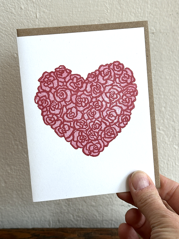 Lynn-oleum – Cartão de amor por atacado – CARTÃO CORAÇÃO FLORAL1